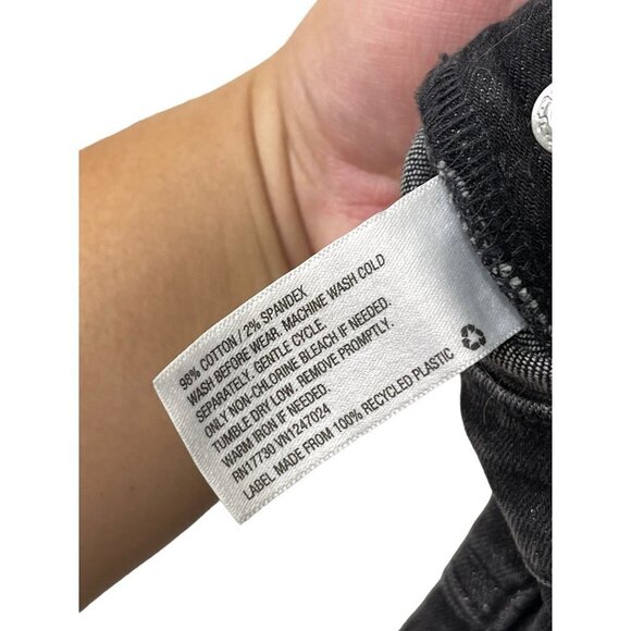 Art Class Bib Overalls Black Ruffle Distressed Stretchy Size 4T - Picture 5 of 6